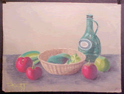 Pastel Still Life With Basket