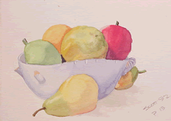 Watercolor Still Life With Bowl